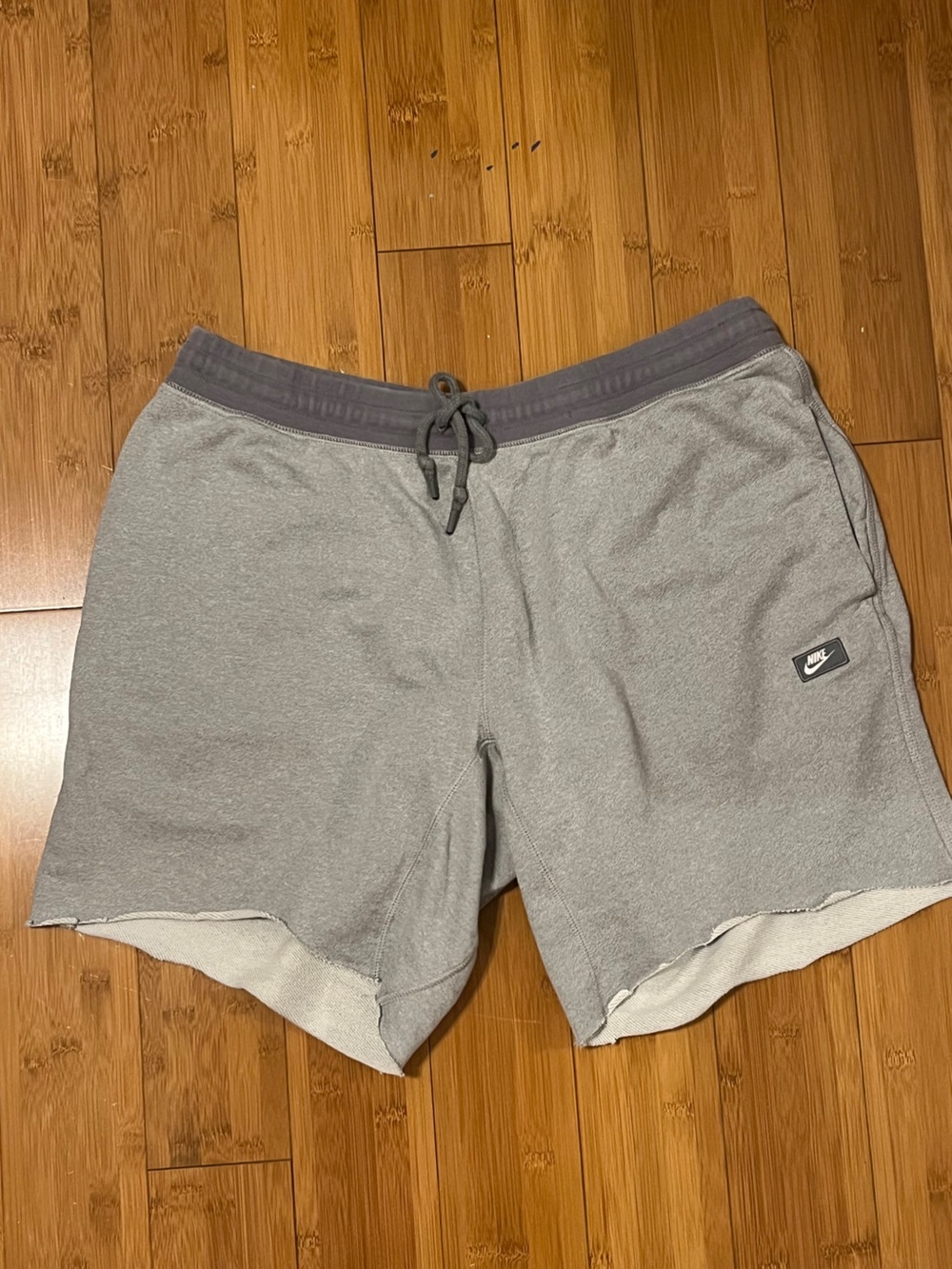 Nike women’s Light Gray Athletic Shorts with Dark Gray Waistband size XXL